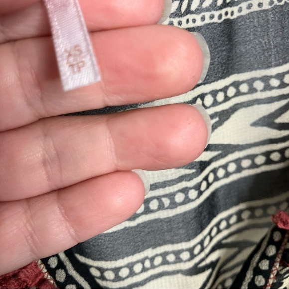 Free People Top XS Oversized Sheer Embroidery Feather In The Wind Boho - Picture 6 of 11